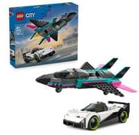 Конструктор LEGO City Реактивный самолет против автомобиля