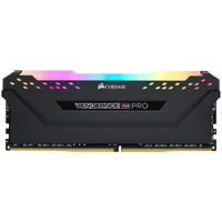 Corsair DDR4, 3600MHz 16GB 1x16GB DIMM, Unbuffered, 18-22-22-42, Base SPD@2666, XMP 2.0, VENGEANCE RGB PRO Heatspreader, RGB LED, 1.35V. for AMD