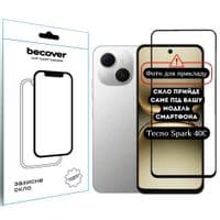 Скло захисне BeCover 10D Tecno Spark 40C 4G (KM4k) Black (714372)