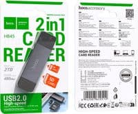 Картрідер Hoco HB45 Spirit 2-in-1 USB/USB Type-C 2.0 Black (6942007620512)