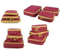 Набір чохлів для упаковки одягу, Tucano Pigio Travel 3 в 1, нейлон, бордо