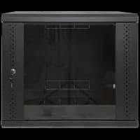 Шкаф EServer 9U 600х350х503 стекло, черный