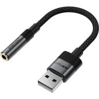Переходник USB-A --> 3.5 mm 15cm audio converter J13 Acefast black