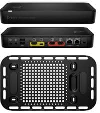 Кодек Poly Studio G62 з монтажним кронштейном, 4K, 1x HDMI-in; 1x line in; 1x line out, 2x HDMI-out, 4x LAN RJ-45, 1x LLN RJ-45, 1x USB Type-C, PoE+, сертифікати Microsoft Teams, Zoom Rooms, чорний