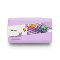 Гуашевые краски HIMI Twin Cup 36*12мл+3 кисти, фиолетовый пластик, пенал (6976939682577)