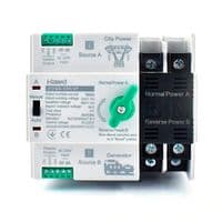 Автомат введения резерва (АВР) двополюсный HDQ3-125E / 2P, 230V / 125A на DIN-рейку для генераторов