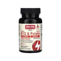 Витаминно-минеральный комплекс Jarrow Formulas Витамин B12 и метилфолат, вкус вишни, Vegan Methyl B-12&Methyl Folate, 6 (JRW-18019)