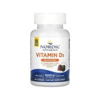 Витаминно-минеральный комплекс Nordic Naturals Витамин D3, 25 мкг (1000 МЕ), вкус ягод, Vitamin D3, 60 жевательных (NOR-31140)
