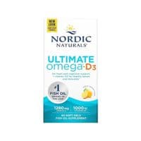 Витаминно-минеральный комплекс Nordic Naturals Омега-3 и витамин D3, 1280 мг и 25 мкг (1000 МЕ), вкус лимона, Ultima (NOR-01794)