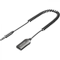 Автомобільний аудіоприймач AUX TRS 3.5мм USB Bluetooth 5.4 Coiled Cable 1.5M Gray Zinc Alloy