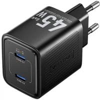 Зарядний пристрій 45W 2xUSB-С GaN чорний Vention