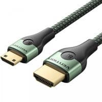 Кабель HDMI M - Mini M 2.0 м, V2.1 8K 60Гц, тип из алюминиевого сплава, зеленая вентиляция
