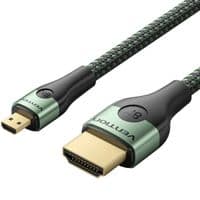 Кабель HDMI M - Micro HDMI M, 1.0 м, V2.0 8K 60Гц, тип из алюминиевого сплава, зеленый Vention