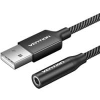 Звукова карта USB AUX jack, TRRS Ear, 0.25 м 96 кГц/24 біт 2-в-1 DSP шумозаглушення Vention