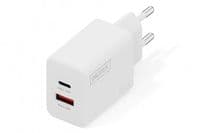 Зарядний пристрій DIGITUS 1хUSB-C, 1хUSB-A, 20W