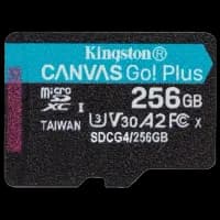 Модуль флеш-памяти Kingston 256GB microSDXC Canvas Go Plus Gen4 200MB/s A2 U3 V30 Card + Adapter