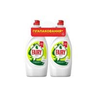 Засіб для ручного миття посуду Fairy Зелене яблуко 2 x 900 мл (8006530210904)