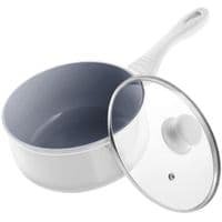 Ковш Lamart LT1084 с керамическим покрытием, 20cm, объём 2.6 л, белый/серый