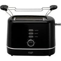 Тостер Adler AD 3224 black 850Вт/ 2 відділення/7 режимів піджарювання/розморожування/підігрів булок
