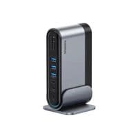 USB-док-станція Baseus UnionJoy з 17 портами та трьома дисплеями, колір «сірий космос» (USB-C — HDMI 4K@60Hz*2+DP4K@60Hz*1+USB3.0*3+USB-C 3.0*2+USB2.0*2+PD*1+PC*1+