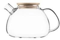 Заварник ARDESTO Gemini Bubble 1500мл, боросилікатне скло, бамбук, прозорий