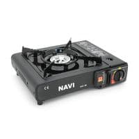 Портативная газовая плита NAVI, под газовые балоны бутан и пропан-бутан, Black, Box
