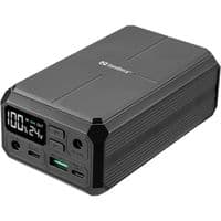 UMB Sandberg 27000mAh для ноутбука, DC12–24v 84W,100W PD, QC3.0, USB-A, 2xDC, 2xUSB-C, QI-10W, PowerThru