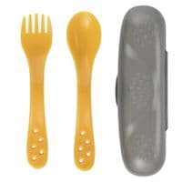 Набор детской посуды Canpol babies столовые приборы в футляре - бирюзовый (74/019_tur)