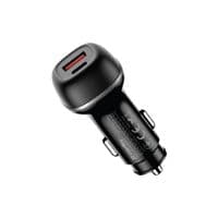 Автомобільний зарядний пристрій ColorWay, Black, 83 Вт, 1xType-C (65 Вт, PD3.0) / 1xUSB (18 Вт, QC3.0), Auto ID (CW-CHA068PD-BK)