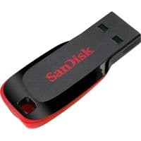 Накопитель SanDisk 32GB USB 2.0 Type-A Cruzer Blade Черный (SDCZ50-032G-B35)