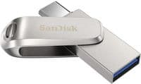 Накопитель SanDisk 64GB USB 3.1 Type-A + Type-C Dual Drive Luxe Серебряный (SDDDC4-064G-G46)