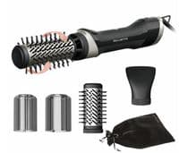 Фен-щетка Rowenta Brush Active, 1000Вт, 3 режима, иониз-я, холл. обдув, оборот. насадка, 3 насадки, керамика, черный