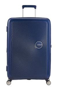 Чемодан American Tourister, Soundbox, полипропилен, средний, 67см, 71.5/81л, TSA, 4 колеса, EXP, темно-синий