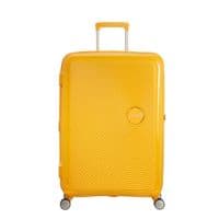 Чемодан American Tourister, Soundbox, полипропилен, большой, 77см,  97/110л, TSA, 4 колеса, EXP, желтый
