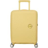 Чемодан American Tourister, Soundbox, полипропилен, маленький, 55см, 35.5/41л, TSA, 4 колеса, EXP, пастельно-желтый
