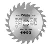 Диск пиляльний  Neo Tools по дереву 230x30-24T 150x10-24 1.6мм