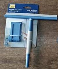 Шкребок для скла з гачком ARDESTO Solid 22.7х21.7см, пластик, гума, блакитний