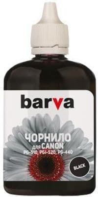 Чорнило Barva Canon PG-440/445/510/512, PGI-5/425/450/520, Black, 100 мл, пігментне, флакон OneKey (C520-297e)
