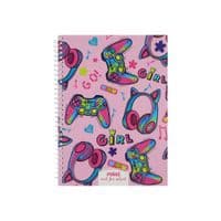 Блокнот Maxi А5, пластиковая обложка, спираль, 60 л., клетка (MX21213-01)