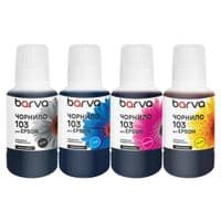 Комплект чорн��л Barva Epson 103, Black / Cyan / Magenta / Yellow, 4x140 мл, водорозчинні, флакон OneKey (E103-140-MP)