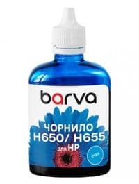 Чорнило Barva HP №121/122/178/300/301/364/650/655/703/920, Cyan, 100 мл, водорозчинне, флакон OneKey (H655-397e)