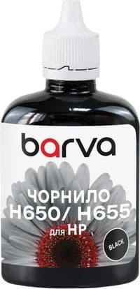 Чорнило Barva HP №121/122/178/300/301/364/650/655/703/920, Black, 100 мл, пігментне, флакон OneKey (H655-396e)