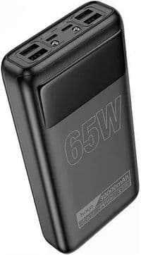 Універсальна мобільна батарея 30000 mAh, Hoco DB81 "Apollo", Black, 65 Вт, 2xType-C (PD3.0) / 4xUSB (QC3.0), цифровий LED дисплей, LED ліхтарик
