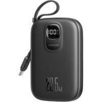 UMB Joyroom 10000mAh 22,5W PD, QC, USB-A, USB-C вход/выход со встроенным кабелем USB-C, черный