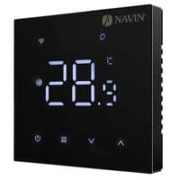 Терморегулятор Navin WT410B-3А 5...35 °C для котлов отопления электронный Wi-Fi Tuya, Smart Life, Alexa встроенный беспроводной датчик 3А 230В черный