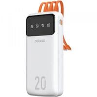 УМБ Dudao 20000mAh K6Pro+ 10W USB-A,USB-C In/Out,with USB-C/Lightning/MicroUSB/USB-A cables White