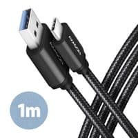 Кабель USB-C на USB 3.2 1M ЧОРНИЙ BUCM3-AM10AB AXAGON