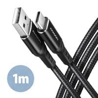 Кабель USB-C на USB 2.0 1M ЧОРНИЙ BUCM-AM10AB AXAGON