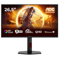 Монiтор TFT AOC 26.5" Q27G4SDR QHD QD-OLED 360Hz HDMI DP USB Pivot USB G-Sync