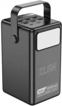 Універсальна мобільна батарея 100 000 mAh, Hoco DB03  "Endure", Black, 22.5 Вт, 2xType-C (PD3.0) / 6xUSB (QC3.0), цифровий LED дисплей, LED ліхтарик